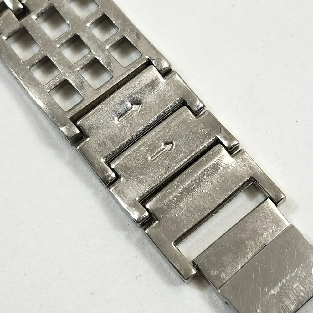 Rumours Watch Women's 28820 Silver Tone Rectangle Quartz Geometric Bracelet VTG